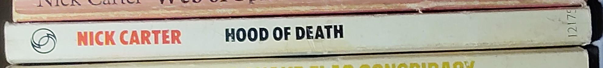 Nick Carter  HOOD OF DEATH spine of book image