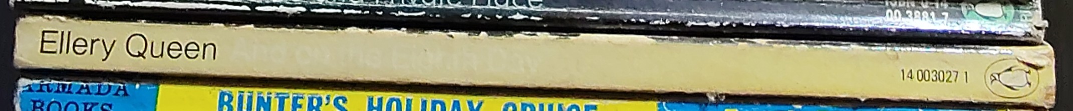 Ellery Queen  AND ON THE EIGHTH DAY spine of book image