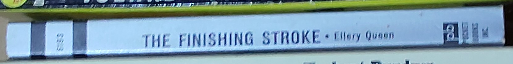 Ellery Queen  THE FINISHING STROKE spine of book image