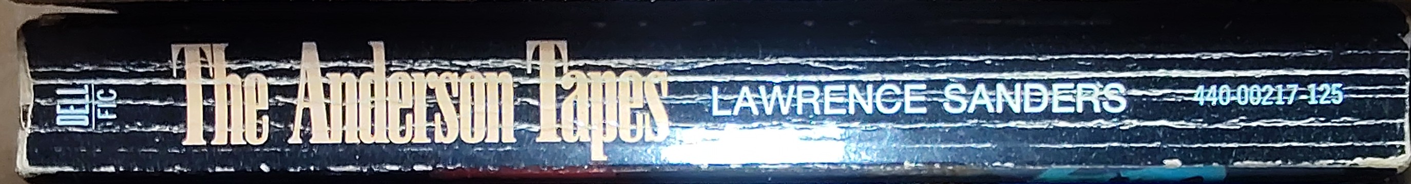 Lawrence Sanders  THE ANDERSON TAPES spine of book image