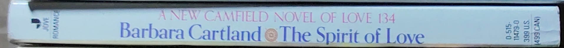 Barbara Cartland  THE SPIRIT OF LOVE spine of book image