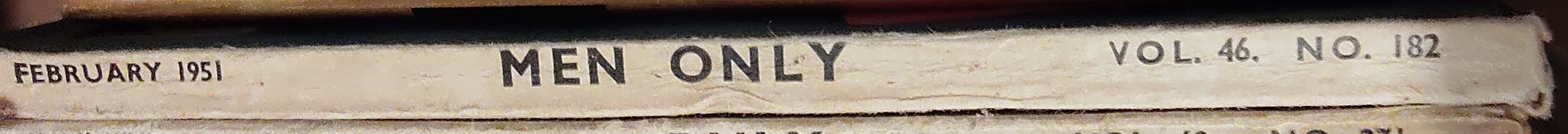 Men Only  MEN ONLY February 1951 spine of book image