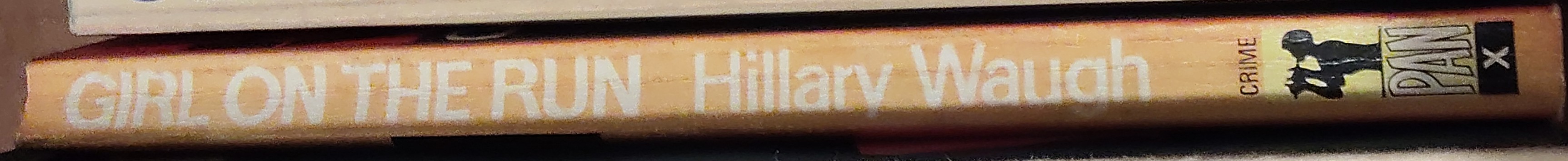 Hillary Waugh  GIRL ON THE RUN spine of book image