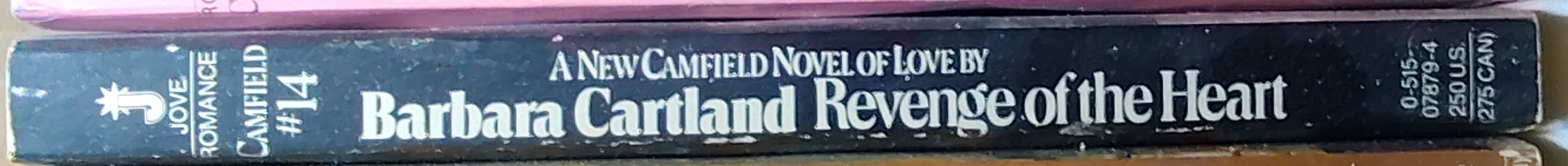 Barbara Cartland  REVENGE OF THE HEART spine of book image