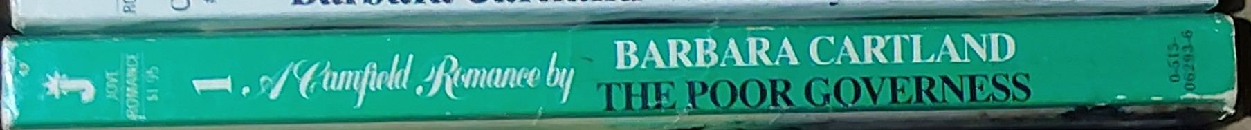 Barbara Cartland  THE POOR GOVERNESS spine of book image