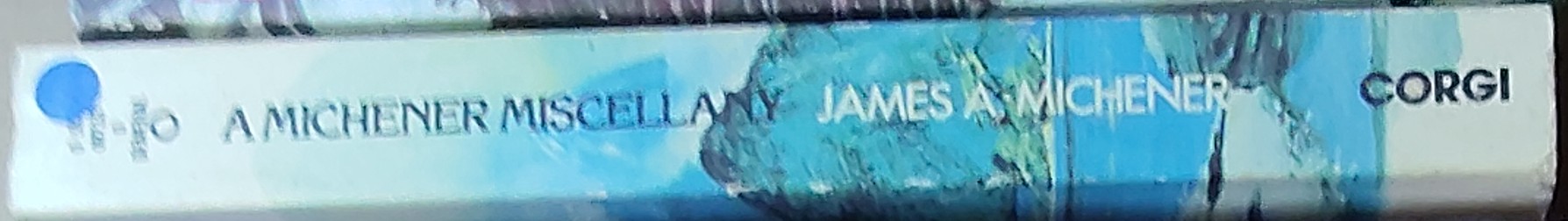 James A. Michener  A MICHENER MISCELLANY spine of book image