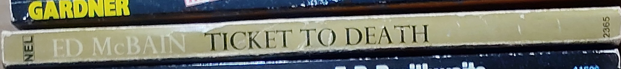 Ed McBain  TICKET TO DEATH spine of book image