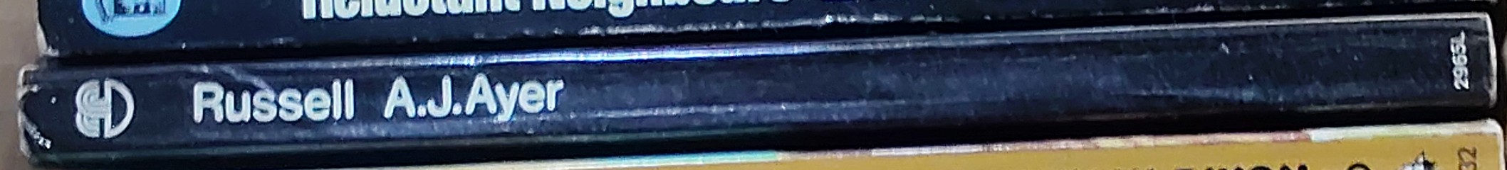 A.J. Ayer  [BERTRAND] RUSSELL spine of book image