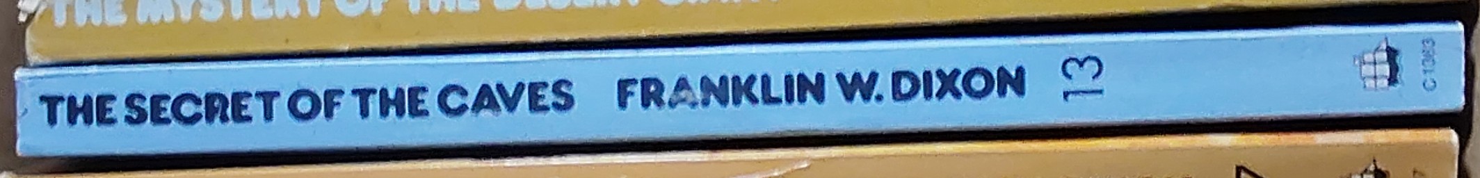 Franklin W. Dixon  THE HARDY BOYS: THE SECRET OF THE CAVES spine of book image