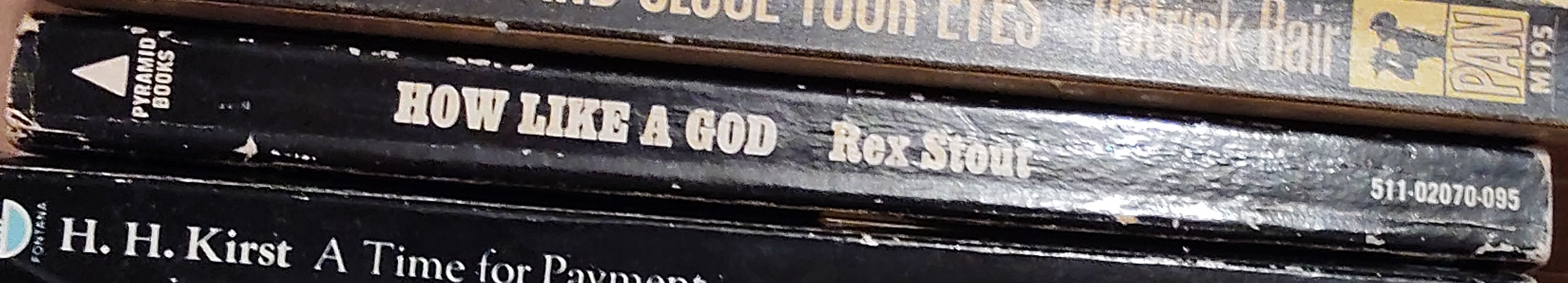 Rex Stout  HOW LIKE A GOD spine of book image