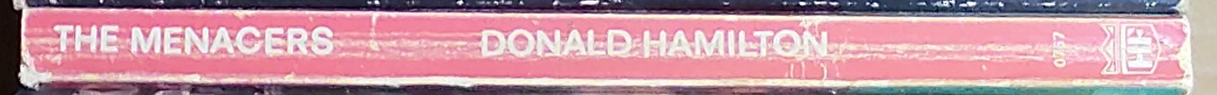 Donald Hamilton  THE MENACERS spine of book image