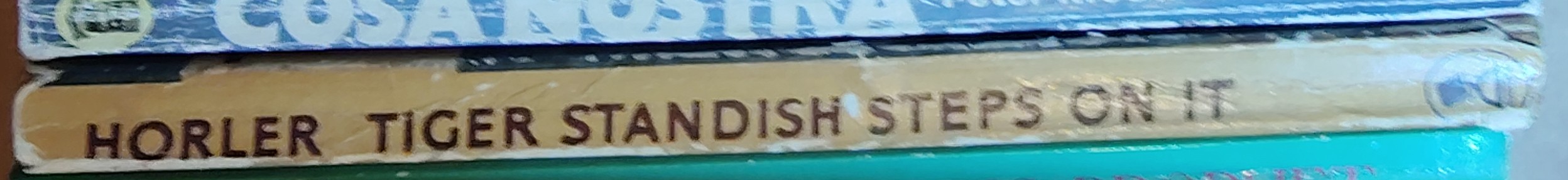 Sydney Horler  TIGER STANDISH STEPS ON IT spine of book image