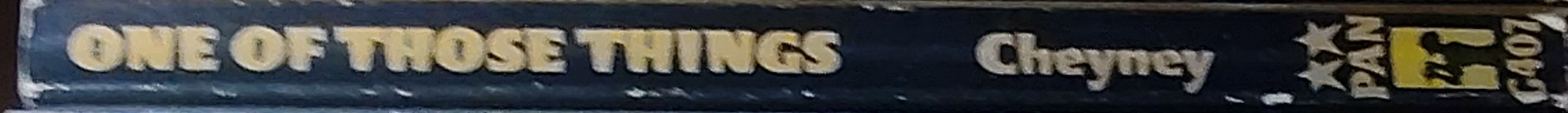 Peter Cheyney  ONE OF THOSE THINGS spine of book image