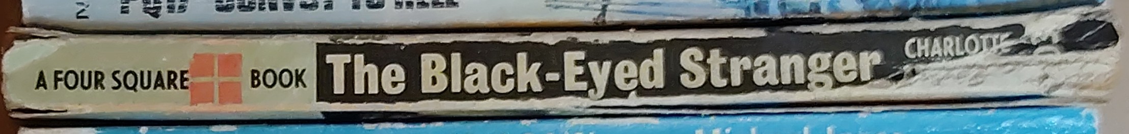 Charlotte Armstrong  THE BLACK-EYED STRANGER spine of book image