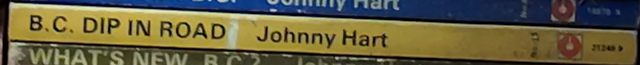 Johnny Hart  B.C. DIP IN THE ROAD spine of book image