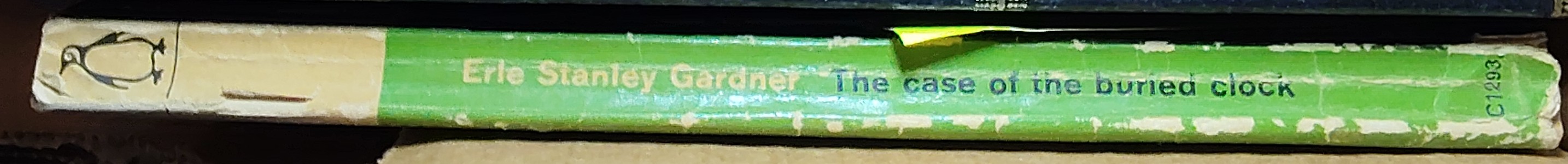 Erle Stanley Gardner  THE CASE OF THE BURIED CLOCK spine of book image