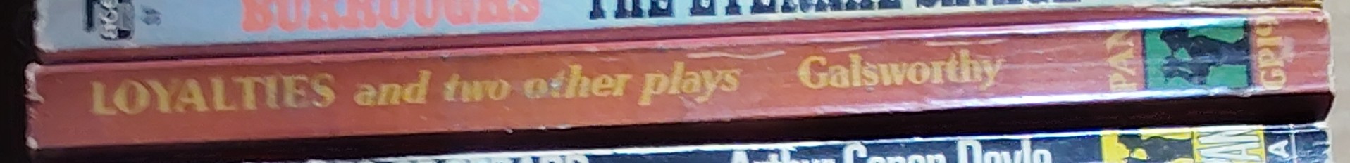 John Galsworthy  LOYALTIES plus THE ELDEST SON and THE SKIN GAME spine of book image