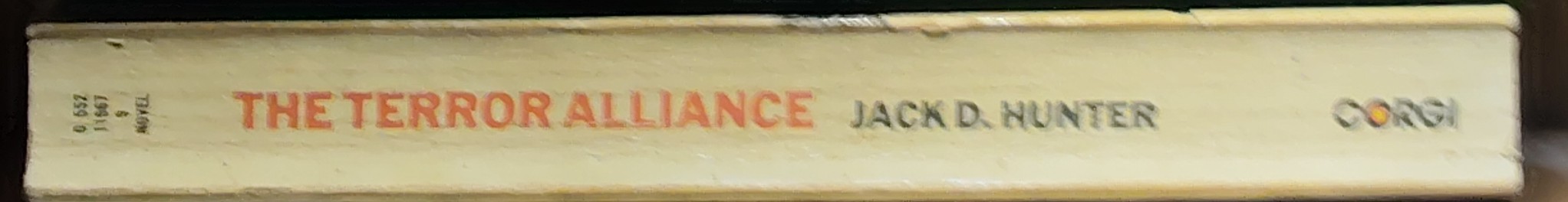 Jack D. Hunter  THE TERROR ALLIANCE spine of book image