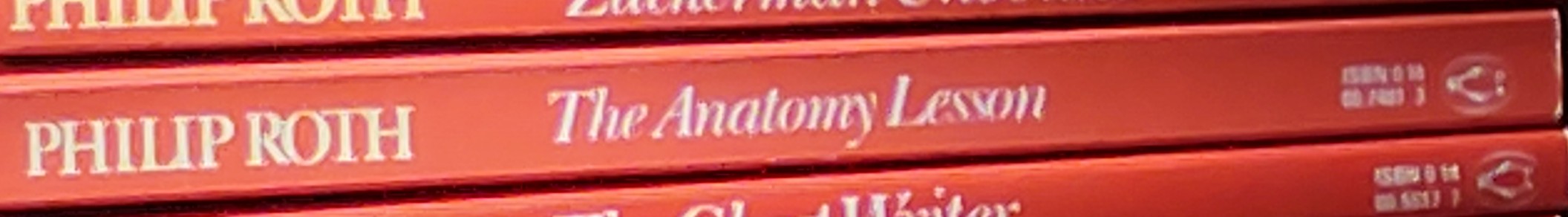 Philip Roth  THE ANATOMY LESSON spine of book image