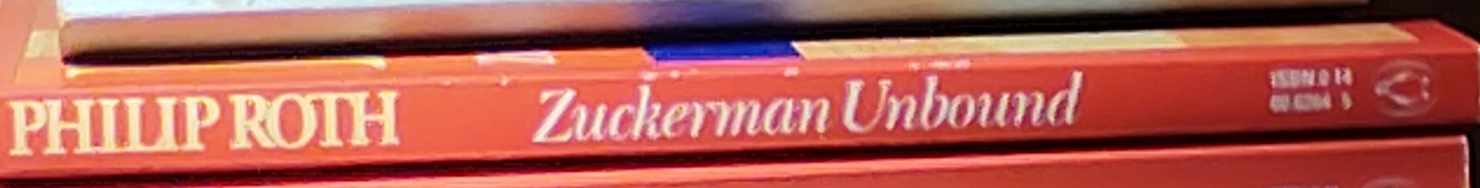 Philip Roth  ZUCKERMAN UNBOUND spine of book image