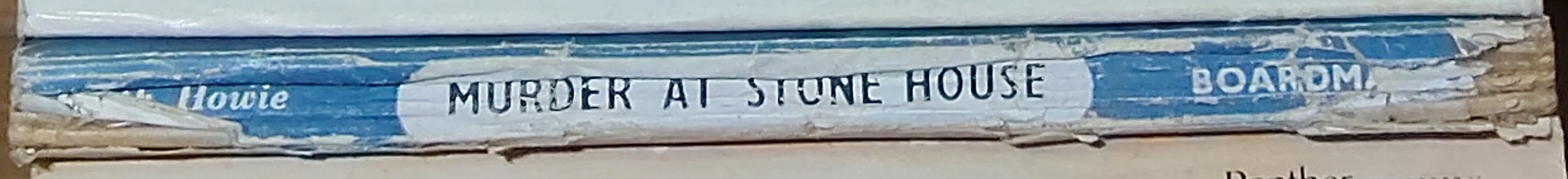 Edith Howie  MURDER AT STONE HOUSE spine of book image