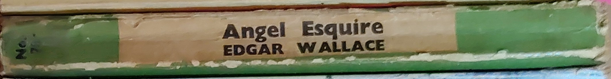 Edgar Wallace  ANGEL ESQUIRE spine of book image