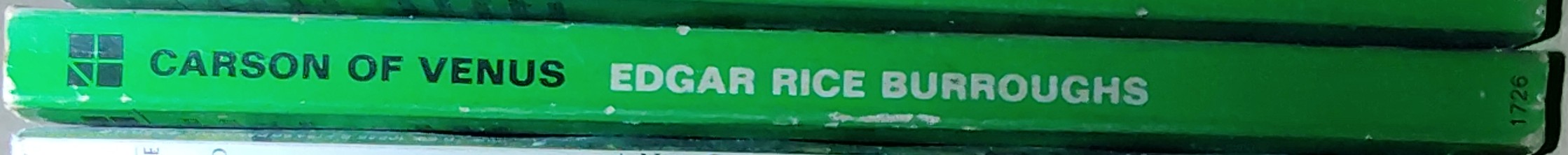 Edgar Rice Burroughs  CARSON OF VENUS spine of book image