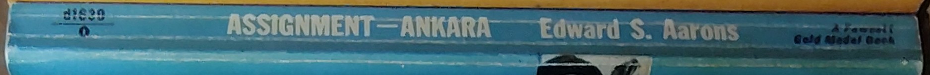 Edward S. Aarons  ASSIGNMENT ANKARA spine of book image