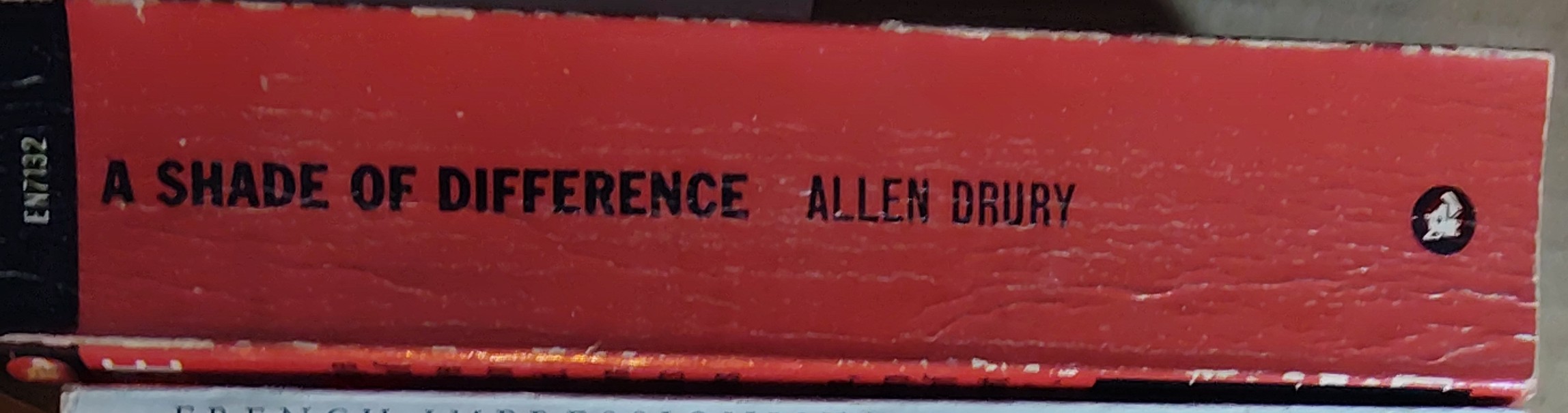 Allen Drury  A SHADE OF DIFFERENCE spine of book image
