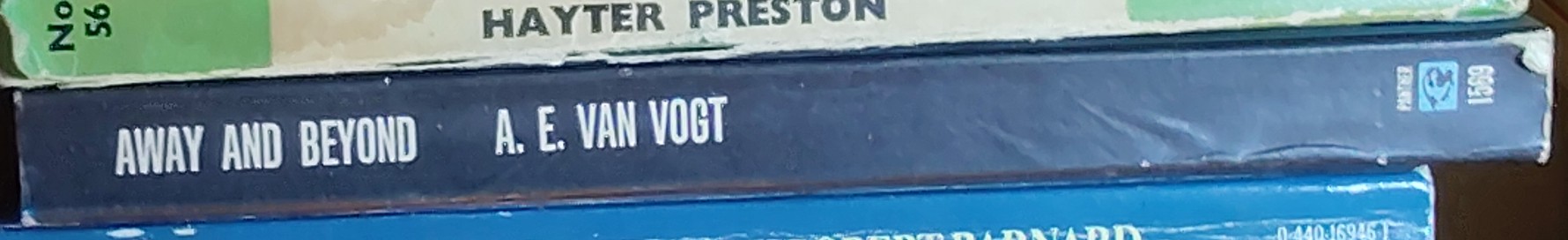 A.E. van Vogt  AWAY AND BEYOND spine of book image