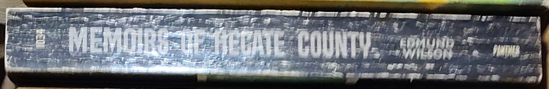 Edmund Wilson  MEMOIRS OF HECATE COUNTY spine of book image
