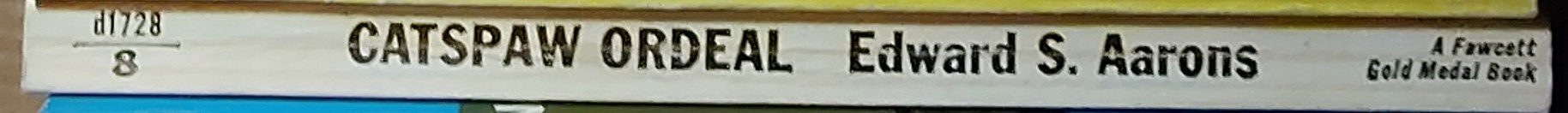 Edward S. Aarons  CATSPAW ORDEAL spine of book image