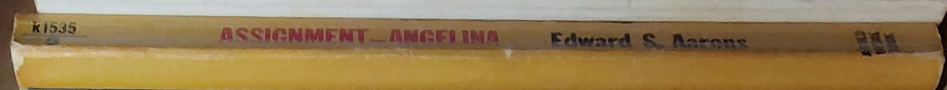 Edward S. Aarons  ASSIGNMENT ANGELINA spine of book image