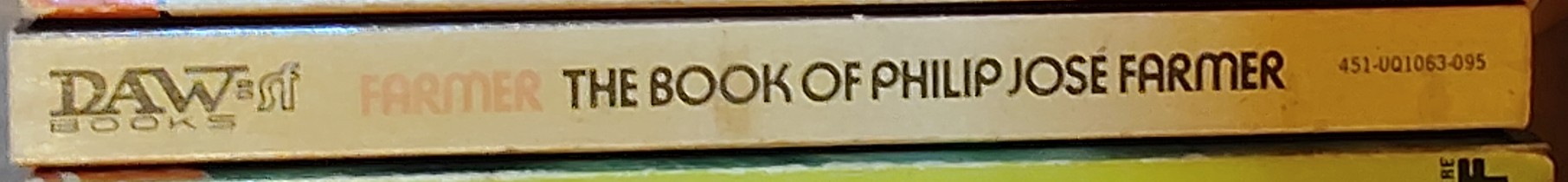 Philip Jose Farmer  THE BOOK OF PHILIP JOSE FARMER spine of book image
