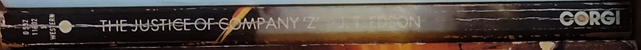 J.T. Edson  THE JUSTICE OF COMPANY 'Z' spine of book image