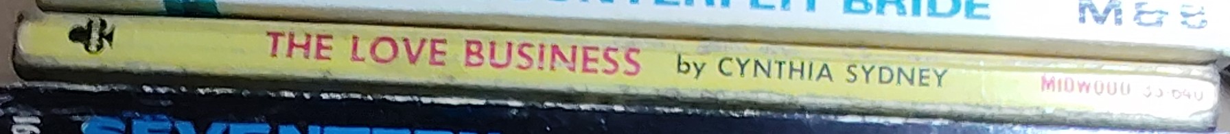 Cynthia Sydney  THE LOVE BUSINESS spine of book image