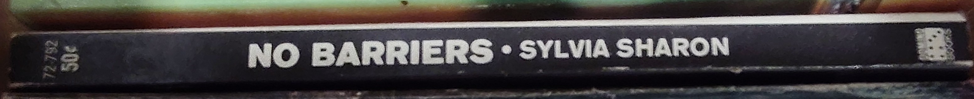 Sylvia Sharon  NO BARRIERS spine of book image