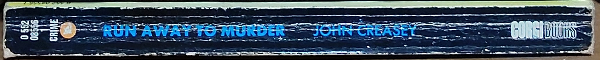 Jeremy York  RUN AWAY TO MURDER spine of book image