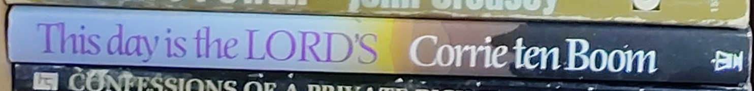 Corrie ten Boom  THIS DAY IS THE LORD'S spine of book image