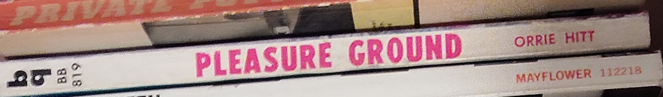 Orrie Hitt  PLEASURE GROUND spine of book image