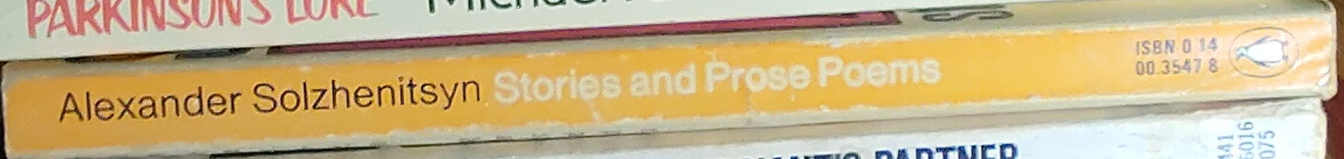 Alexander Solzhenitsyn  STORIES AND PROSE POEMS spine of book image