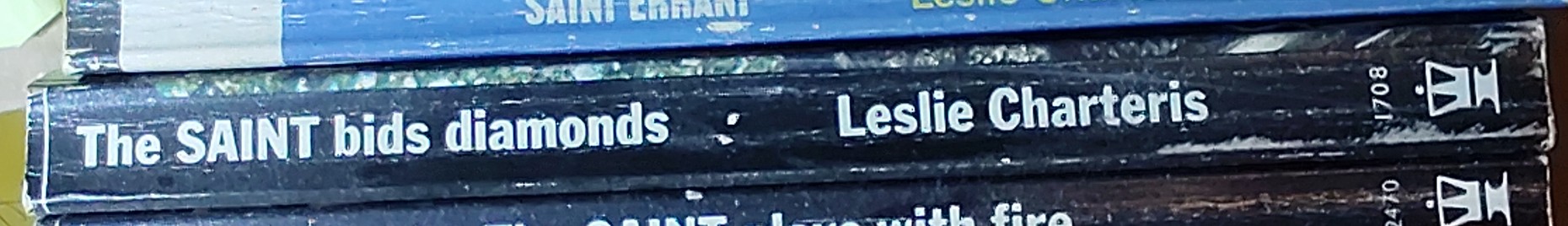 Leslie Charteris  THE SAINT BIDS DIAMONDS spine of book image