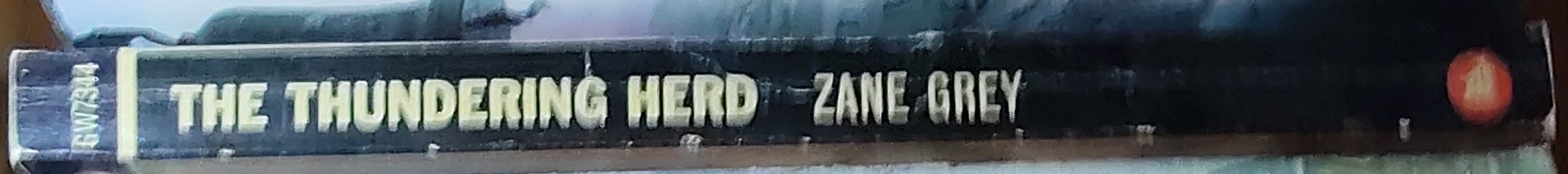 Zane Grey  THE THUNDERING HERD spine of book image
