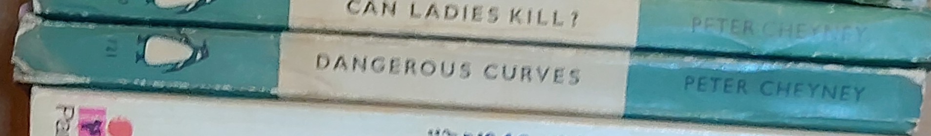 Peter Cheyney  DANGEROUS CURVES spine of book image