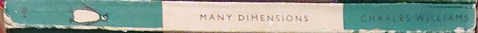 Charles Williams  MANY DIMENSIONS spine of book image