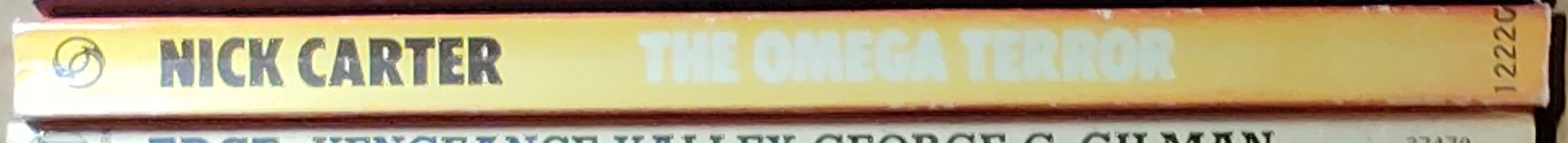 Nick Carter  THE OMEGA TERROR spine of book image