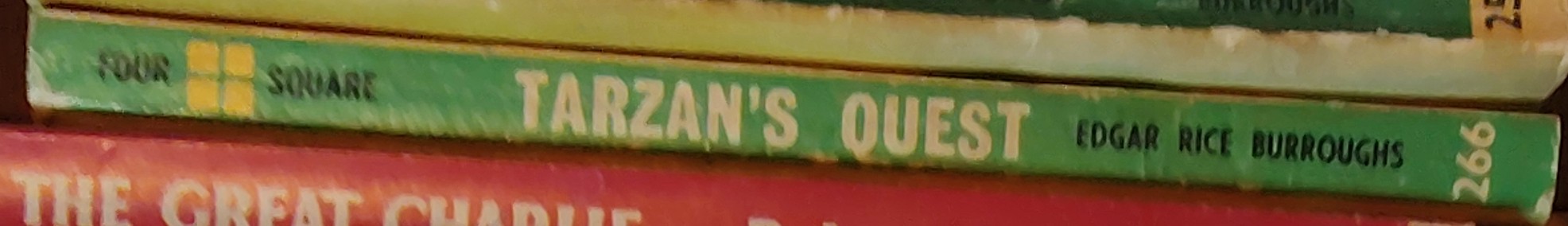 Edgar Rice Burroughs  TARZAN'S QUEST spine of book image