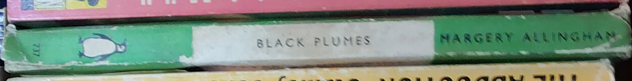 Margery Allingham  BLACK PLUMES spine of book image