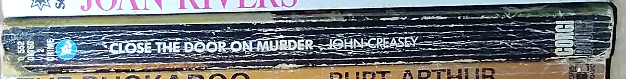 Jeremy York  CLOSE THE DOOR ON MURDER spine of book image