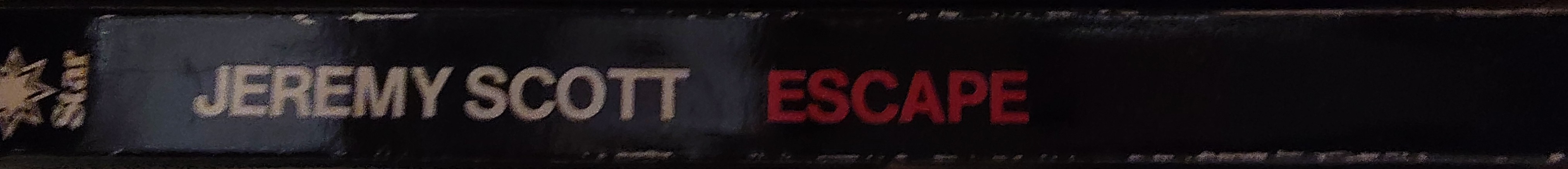 Jeremy Scott  ESCAPE spine of book image